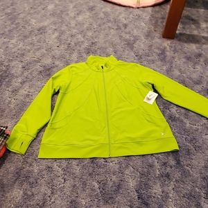 Green workout jacket